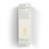 Nutritional facts panel of HempLucid water-soluble CBD tincture showing serving size, CBD content, ingredients, and organic certifications.