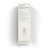 Detailed ingredients and dosage information on the facts panel of HempLucid's water soluble sleep formula with CBN, CBD, THC, natural mint, and lavender flavoring.