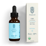 HempLucid Full-Spectrum CBD 2100mg Tincture with MCT Oil, 70mg per serving, showcased beside its white box.