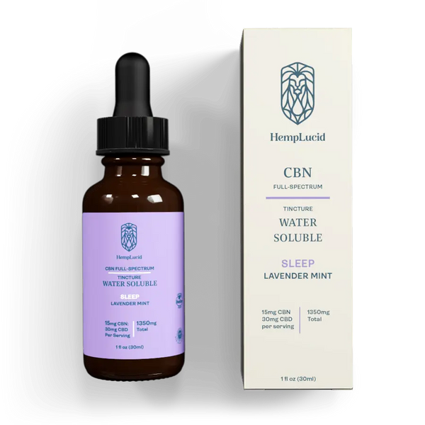 TRUE テルペン 510 CBD CBN CBG 10ml パープルウルクル CBN Water-Soluble Lavender Mint Sleep Tincture | HempLucid